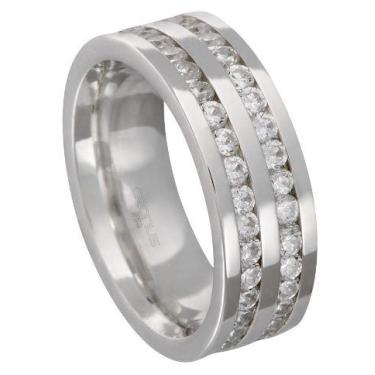 Imagem de Aliança Cronus Prata 2313 7,00mm com Pedras 