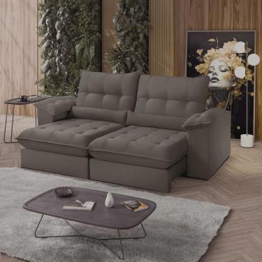 Imagem de Sofá Retrátil Reclinável Molas Ensacadas Chicago 290 Cm