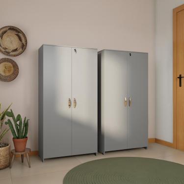 Imagem de Armário de Escritório Sumaré 2 pt Cinza 160 cm