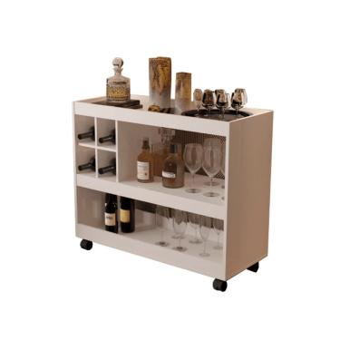 Imagem de Aparador Bar 4050 com Rodízios Pérola jb Bechara