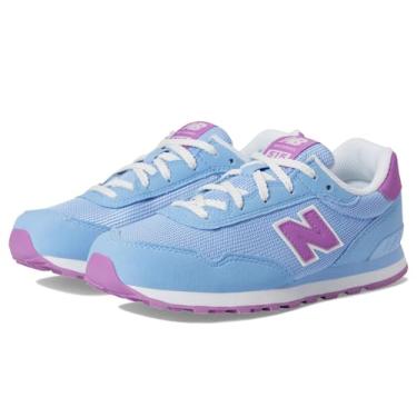 Imagem de New Balance Tênis infantil unissex 515 V1 com cadarço, Electric Sky/Maracujá, 20
