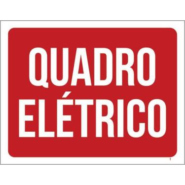 Imagem de Kit 5 Placas Quadro Elétrico Vermelho 36X46