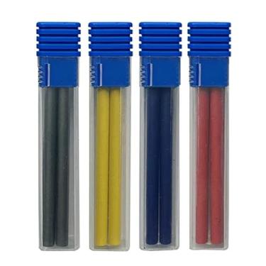 Imagem de JOMPENS Conjunto de lapiseira de metal de 5,6 mm com clipe de embreagem mecânica de metal, grafite e 4 peças de grafite para construção, desenho de rascunho, artesanato, esboço artístico (conjunto de