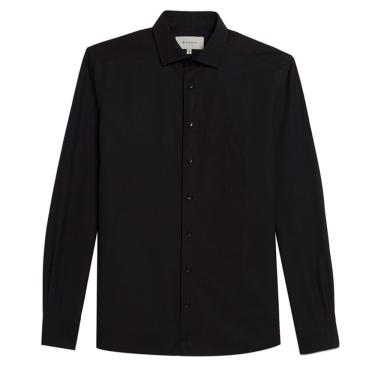 Imagem de Camisa Masc Ml Tricoline Preta - dudalina - Social