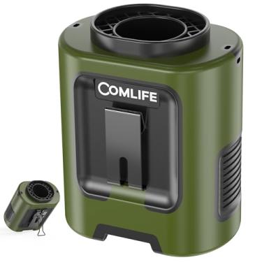 Imagem de COMLIFE Mini Ventilador De Cintura Portátil - Cinto Recarregável Com Clipe, Resfriamento Máximo 25 Horas, 4 Velocidades, 13.000 Rpm, Turbo Viva-Voz Para Pescoço Por Baixo Da Camisa, Acampamentos Em