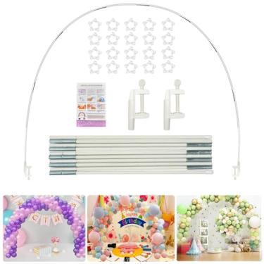 Imagem de Voircoloria Kit De Arco Balões Mesa 13 Pés, Estrutura Suporte Para Mesas Diferentes Tamanhos, Decorações Festas Formatura, Casamento, Aniversário E Chá Bebê (Branco)