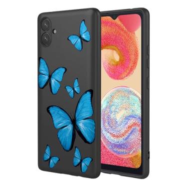 Imagem de KOARWVC Capa de telefone para Galaxy A04e, SM-A042F Samsung A04e capa fofa com estampa de borboleta, fina, protetora, macia, amortecedora, capa de telefone para Samsung Galaxy A04e borboleta preta