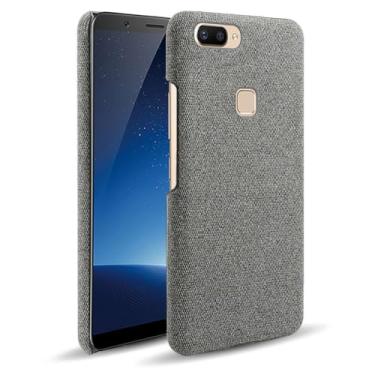 Imagem de Capa para vivo X20 Plus,Capa desenhada em lona,Case Protetora Ultrafina com Empunhadura Macia,Design em Tecido Antichoque e Antiarranhões-Gray
