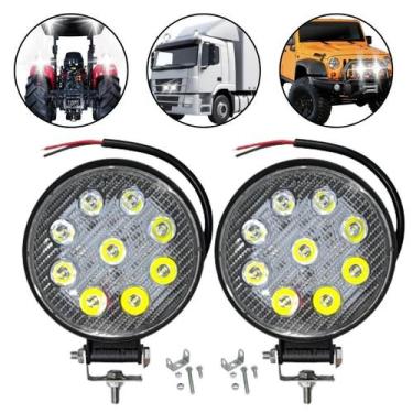 Imagem de Farol De Milha Led Universal 12/24v 9 Leds 6000k 2 Unidades - Autovex