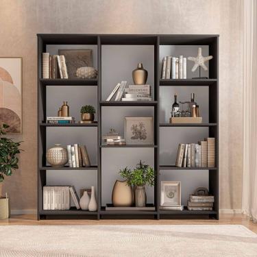 Imagem de Estante Livreiro Multiuso Odelia com 11 Nichos Preto