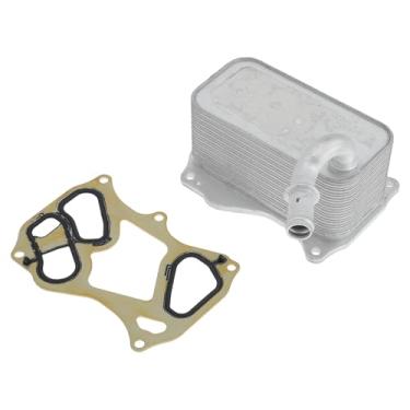 Imagem de VekAuto Resfriador de óleo do motor para Mercedes-Benz C300 Refrigerador de óleo de transmissão Trans Cooler com vedações O-ring Nº A2761880001 Liga de alumínio tom prateado 1 conjunto