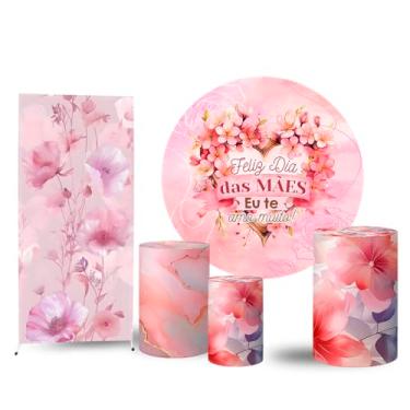 Imagem de Trio Capas Cilindro + Painel Redondo + Lateral Dia das Mães (K2MAE0005)