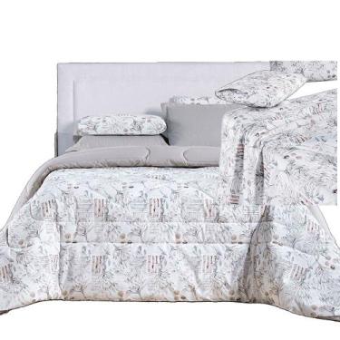 Imagem de Kit Coordenado Edredom e Lençol Sensuale Super King Protea 5 Peças - 8