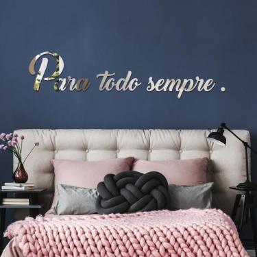 Imagem de Espelho Decorativo Para Todo Sempre Prata - Inove Papéis de Parede