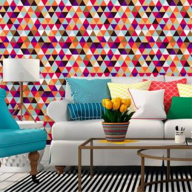 Imagem de Papel de Parede Autocolante Geométrico Triângulos Merlin 250 - Inove P