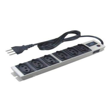 Imagem de Filtro De Linha 6 Tomadas Chapa 10A Multicraft - Multicrafit