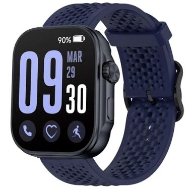 Imagem de Pulseiras para relógios inteligentes GTX12, GTX13, pulseira de silicone projetada de 22 mm com fivela de metal compatível com relógios inteligentes Fitpolo GTX12, ENOMIR GTX12, Tensky GTX12, uaue T60,