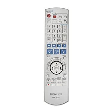 Imagem de ALLIMITY Controle remoto de substituição EUR7659Y70 compatível com Panasonic DVD VHS Recorder VCR HDMI Combo DMR-ES45VS DMR-ES35V DMR-ES45 DMR-ES46 DMR-ES46V DMR-ES46VS DMR-ES45V