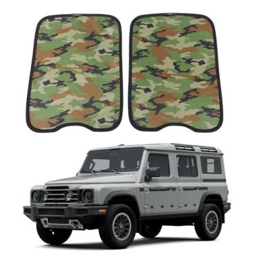 Imagem de Guarda-sol de teto solar para Ineos Grenadier 2020-2025 acessórios capa de teto de carro dobrável sombra solar refletor UV brilho protetor de viseira de sol protetor de privacidade (verde)