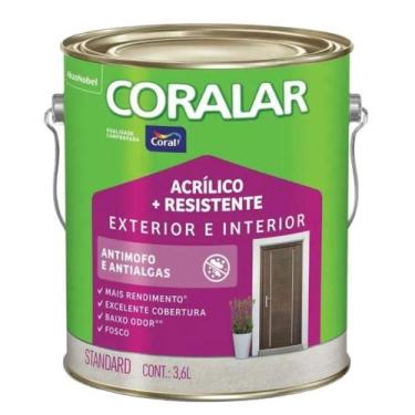 Imagem de Tinta Acrílica Coralar Duo Fosco Branco 3,6 Litros - CORAL