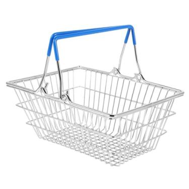 Imagem de Toyvian Mini Cesta De Compras Crianças Cesta Oca Organizador De Brinquedos Faz Conta Pequeno Suporte Armazenamento Com Alça Lembrancinhas Festa Em Casa Carrinho