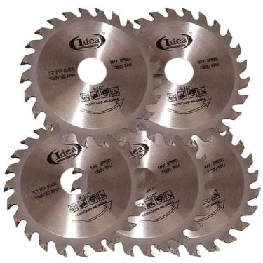 Imagem de 5 Disco Madeira Serra Circular Para Esmerilhadeira 24 Dentes - IDEA