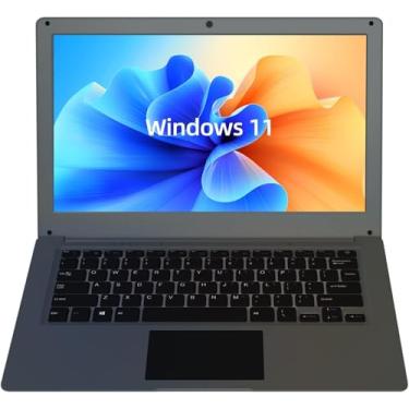 Imagem de Notebook W11 de 13,3 polegadas, quad-core, gráficos HD de 500 MHZ, 33.8 cm 6GB RAM 256GB SSD, suporta Bluetooth USB 3.0, MHDMI, fino e leve, laptops PC para trabalho e estudantes, cinza e
