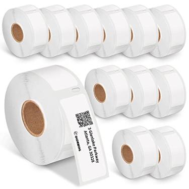 Imagem de Compatível com Dymo 30336 (2.5 cm x 2-1/20.3 cm) LabelWriter Etiquetas de endereço e código de barras para impressoras de mesa LW 450 Turbo, 450, 4XL, multiuso, 25 mm x 54 mm, 12 rolos - 500 etiquetas