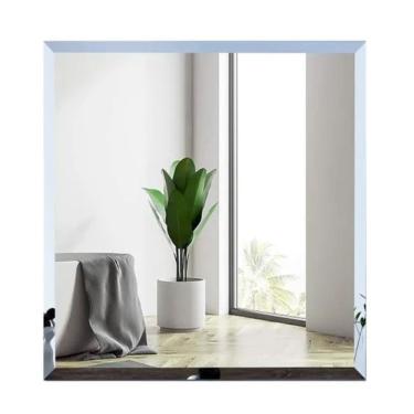 Imagem de Espelho Bisote Sala Jantar Banheiro 20x20 Lapidado Quadrado