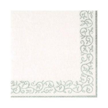 Imagem de Guardanapo de Papel Rococó Prata Ti-Flair 24x24cm