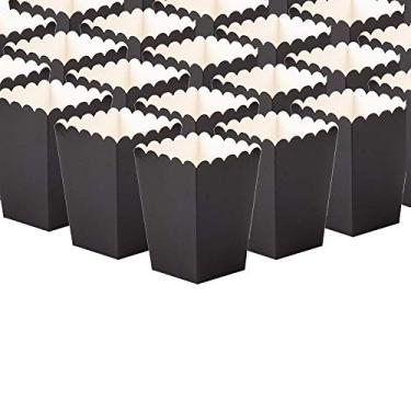 Imagem de GAKA – Conjunto de 60 caixas de pipoca para lembrancinha de pipoca, porta-cartão, recipiente de doces, mini recipientes de papel, Preto, 36Pcs