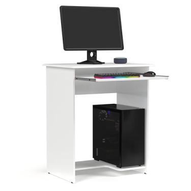 Imagem de Mesa de Computador Prática com Gaveta para Teclado Notbook (BRANCO)