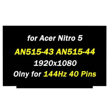 Imagem de Substituição para Acer Nitro 5 AN515-43 AN515-44 AN515-46 AN515-47 AN515-54 AN515-55 AN515-54-54W2 40 pinos 144Hz FHD 1920X1080 39.6 cm LCD não Painel de tela sensível ao toque (Apenas para 144 Hz e