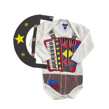 Imagem de Body Bebe Menino Lampião + Chapéu Cangaceiro - Festa Junina - RL, G