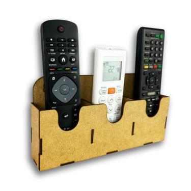 Imagem de Suporte De Parede Porta 3 Controle Remoto Ar Tv Som Mdf - JJVERAS 