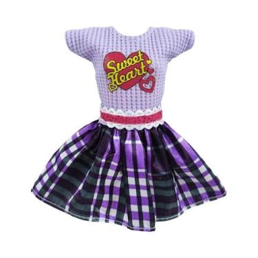 Imagem de Conjunto De Roupas De Boneca Bjd De 30cm, Vestido Fofo De Menina, Maqu