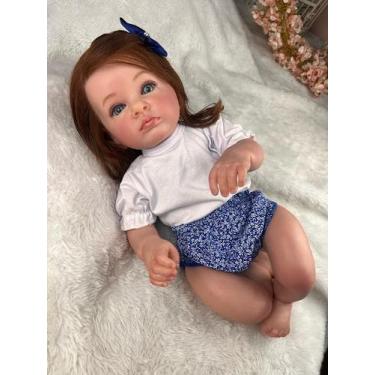Imagem de Boneca Reborn Menina Muito Linda e Realista Com Olhos Azuis - Mundo Az