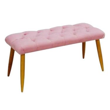 Imagem de Banqueta Premium 70x35 cm – Estofado Capitonê (Rose)