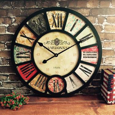 Imagem de 38cmsala De Estar Relógio De Parede Retro Estilo Industrial Criativo Restaurante Bar Cafeteria Decoração Pendurado Na Parede Relógios E Relógios De Uso No Escritório, Casa Ou Cozinha, D