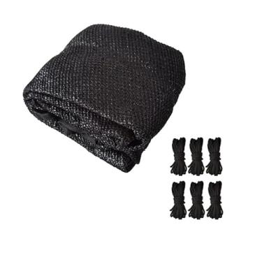 Imagem de kowaku Capa de sombra para trampolim, abrigo solar, capa para barraca de trampolim de verão, Cinza, 14 Pés para 6 Postes