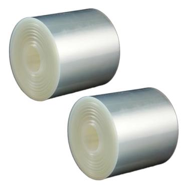Imagem de 2 rolos de 5 x 904 cm de colar de bolo, colar de mousse transparente, rolos de bolo para assar bordas envolventes, rolos de acetato, folhas de acetato transparentes para decoração de bolos