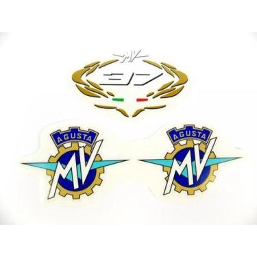 Imagem de Kit Adesivos Compatível Tanque Mv Agusta F4 Vermelha Ag020 - Spts