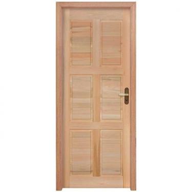 Imagem de Porta de Almofadas com Marco, Fechadura e Guarnições Rondosul Natural