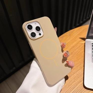 Imagem de HPQWN Capa protetora magnética para iPhone X com carregamento sem fio (para iPhone X/marrom)