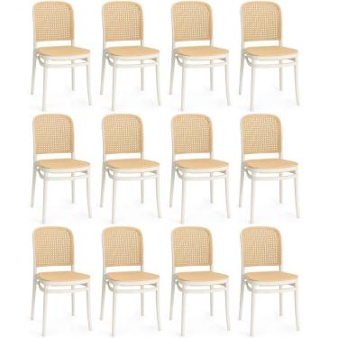 Imagem de Kit 12 Cadeiras De Jantar Roma Para Sala E Cozinha - Branco
