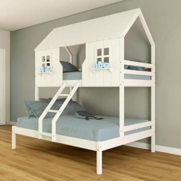 Imagem de Beliche Casal/ Solteiro Casinha Encantada Madeira Maciça - Housin