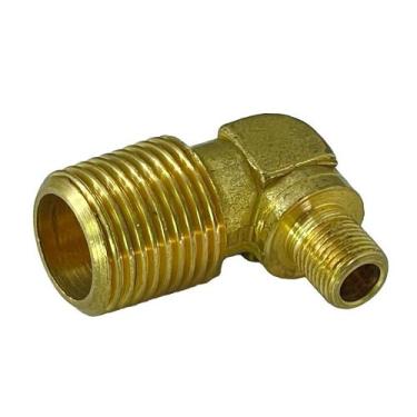 Imagem de Cotovelo para Gás 1/2 x 1/8 NPT Macho - ALUMEGAS, Novo