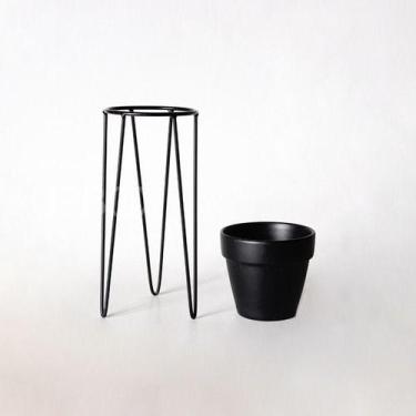 Imagem de Suporte Tripé Vaso De Flor 30x30 Jardinagem Ferro Planta Aço - UP Box