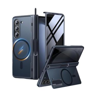 Imagem de Capa para Galaxy Z Fold5 com suporte integrado e protetor de tela fino e completo com suporte para S Pen (para Galaxy Z Fold5/1)