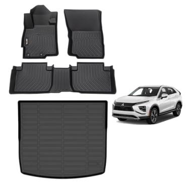 Imagem de AIPOIL® Conjunto de tapetes e forro de carga para Mitsubishi Eclipse Cross 2022-2024 2025 Proteção contra todos os climas TPE antiderrapante automotivo conjunto completo acessórios -